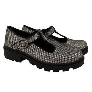 Steve Madden Girls Suzey Sparkle Mary Jane Shoes Size 4